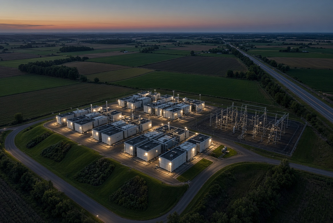 Off-grid modular generation plant at an industrial campus